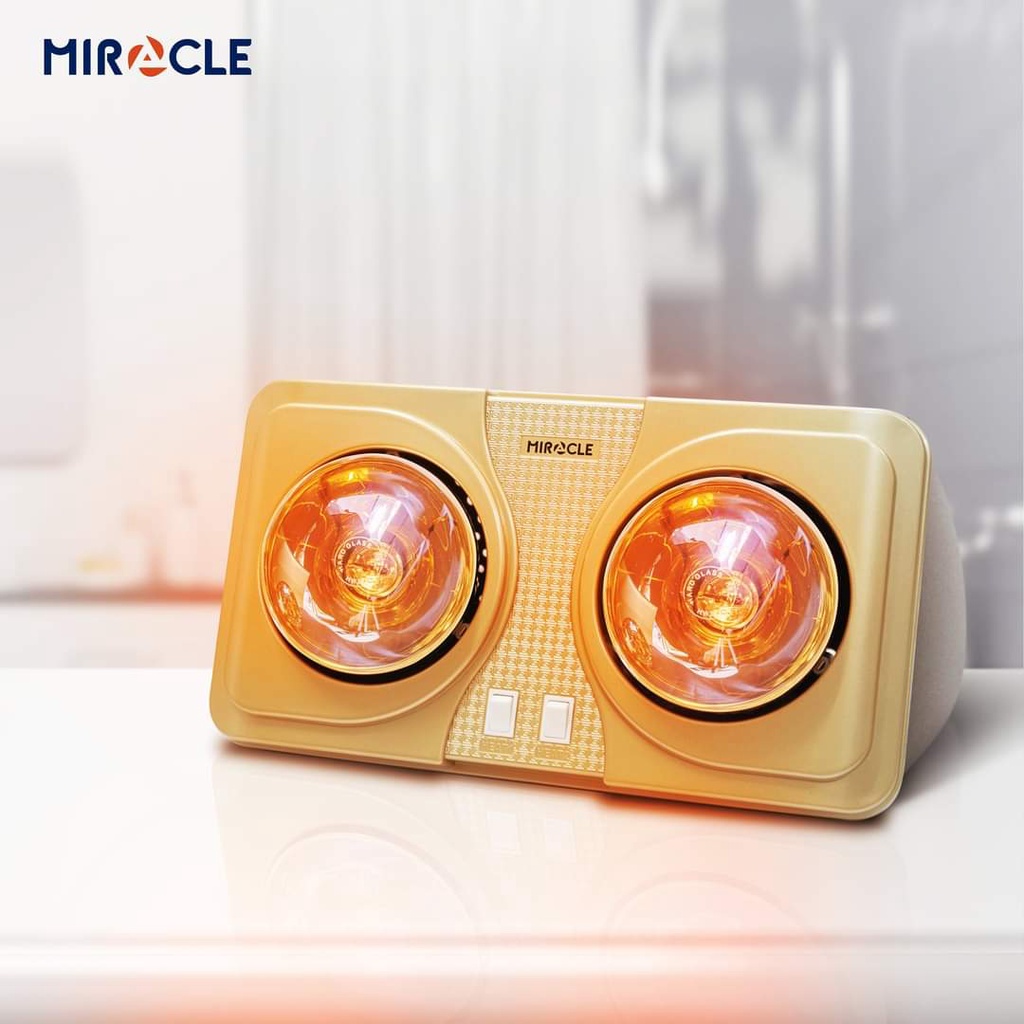 ĐÈN SƯỞI NHÀ TẮM 2 BÓNG MIRACLE HÀNG VIỆT NAM CÓ BẢO HÀNH.HVN