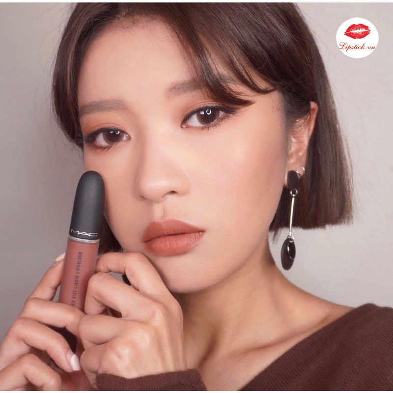 Son MAC kem 997 Over The Taupe Màu Nâu Tây,  son MAC Powder Kiss Liquid Lipcolour chính hãng date mới