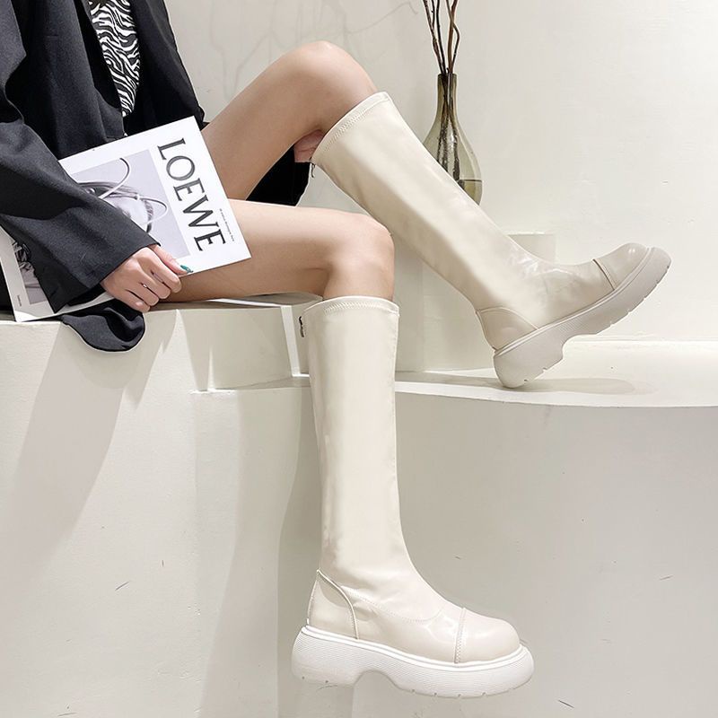 Giày Bốt Cổ Cao Đế Dày Kiểu Retro Hàn Quốc Cá Tính(sẵn) | BigBuy360 - bigbuy360.vn