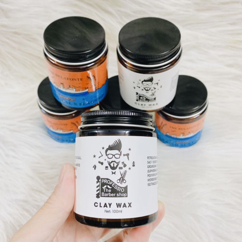 Sáp vuốt tóc nam nữ CLAY WAX - phiên bản barber, Sáp tạo kiểu THE BALAFONTE giữ nếp tốt