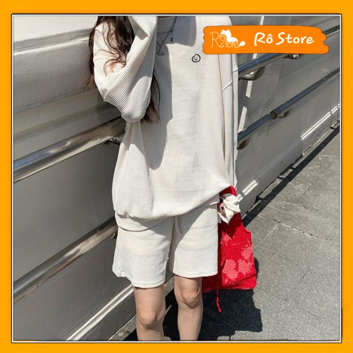 Set Bộ Mặt Cười Họa Tiết Thêu Rõ Nét Chất Vải Bo Zip Cao Cấp Siêu Đẹp RÔ STORE S12