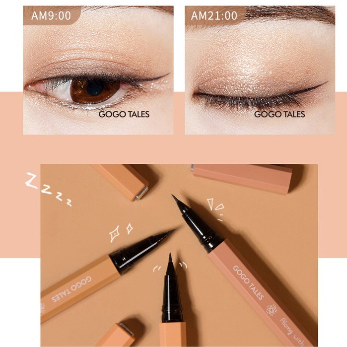 Kẻ mắt GOGO TALES chống nước sắc nét siêu mảnh Slender Beckoning Eyeliner GT211