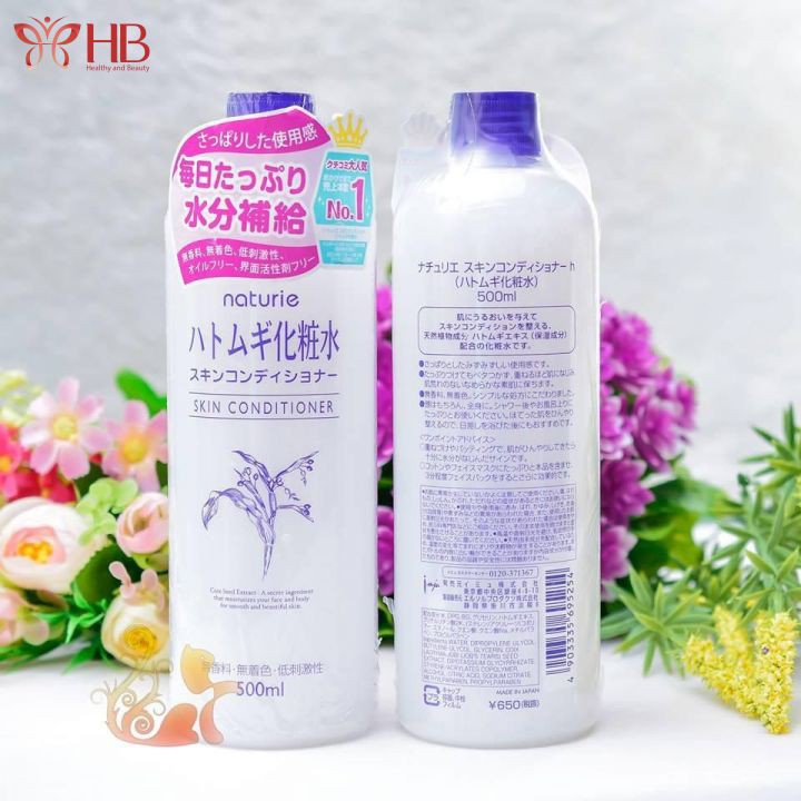 Nước hoa hồng ý dĩ Naturie Hatomugi Nhật 500ml