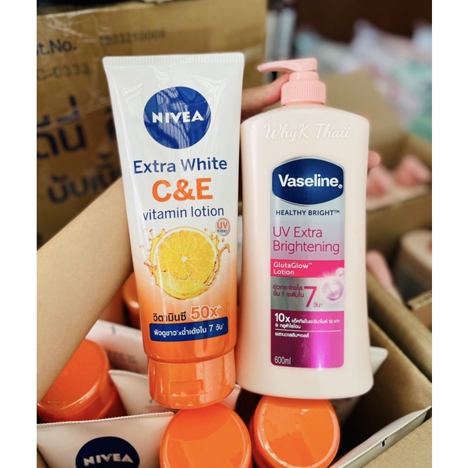 SỮA DƯỠNG THỂ NIVEA EXTRA WHITE THÁI LAN CHÍNH HÃNG TUÝP TO 320ml