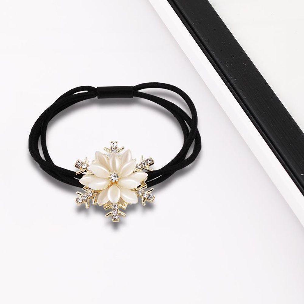 Dây Cột Tóc Họa Tiết Bông Tuyết Phong Cách Retro Thời Trang Cho Nữ