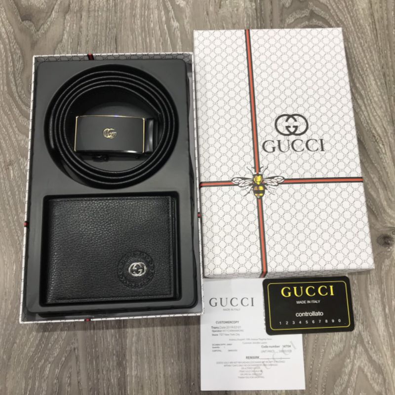 Quà sinh nhật cho nam sang trọng, set ví thắt lưng nam fullbox da cao cấp đẹp bền TL866