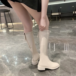Bốt đùi da lì đế cao 3cm dễ phối đồ