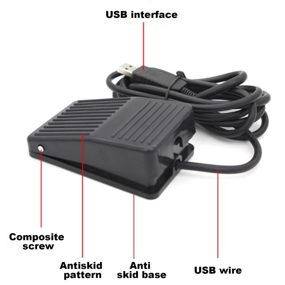 Bàn đạp một chân cổng USB có công tắt quang điều khiển đa năng cho máy tính/bàn phím/chuột chơi game hành động HID