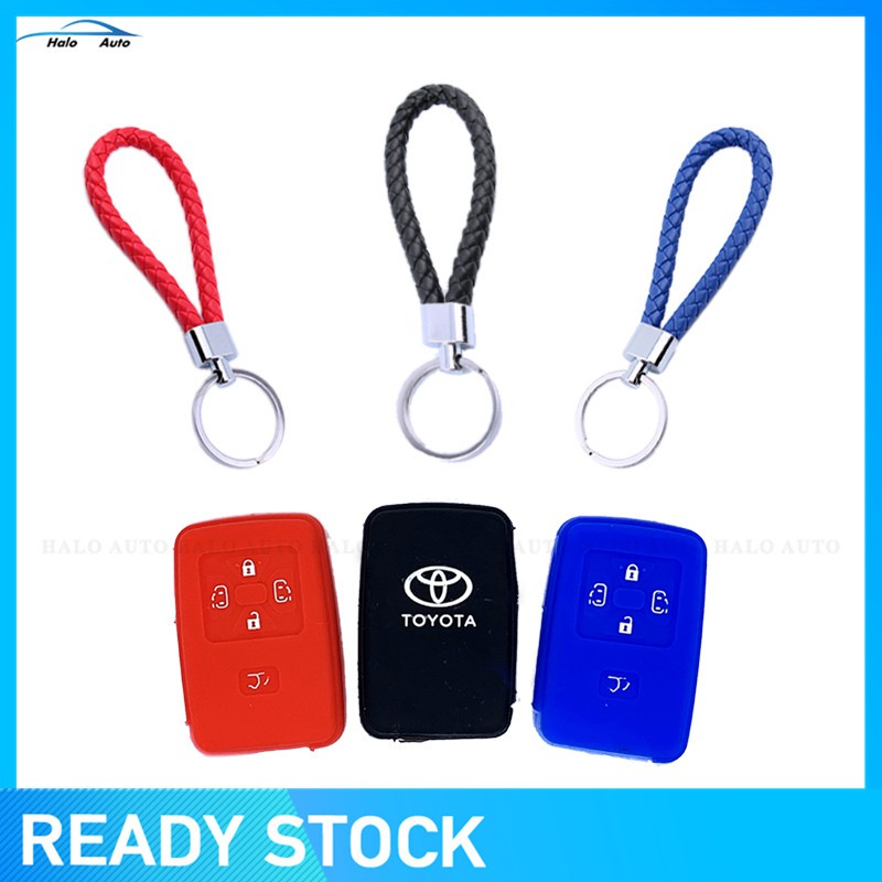 Bao Silicone Bảo Vệ Chìa Khóa Toyota Alphard Vellfire Estima Remote Smart Key with FREE Móc chìa khóa