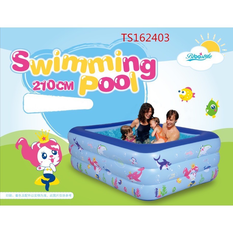 Bể bơi phao (Đủ Cỡ)hồ bơi bơm hơi cho trẻ em bé 2m1 Chưa Có Đánh Giá