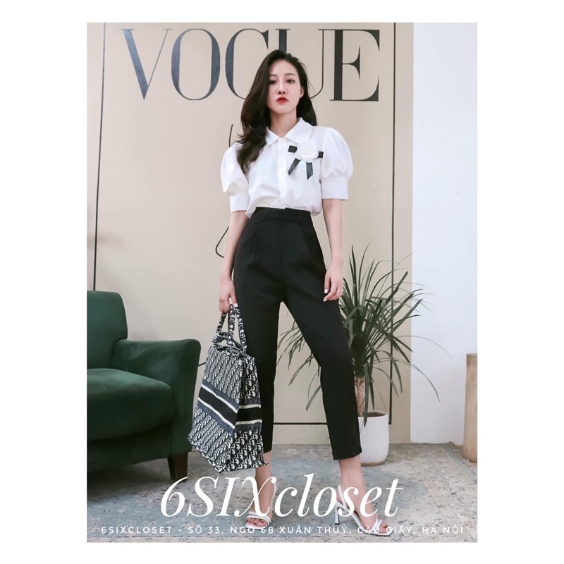 Quần baggy vải cao cấp cạp đỉa hàng thiết kế 6SIX closet
