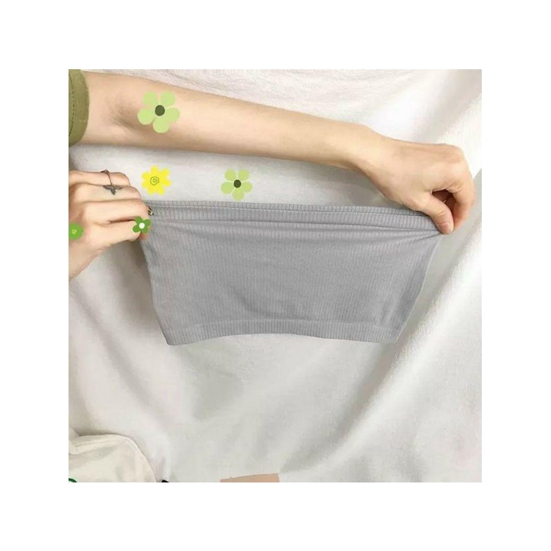Áo bra ống không dây cotton trơn chất liệu thun co giãn tốt - bra23