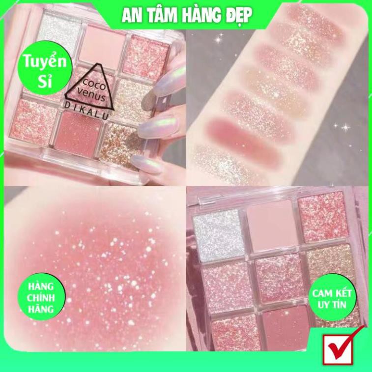 Bảng Phấn Mắt Nhũ Lì Siêu Hot 9 Ô Dikalu KING DC Tông Màu Nâu Cam Cực Kì Xinh Xắn Đáng Yêu | BigBuy360 - bigbuy360.vn