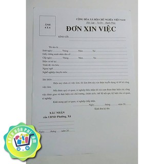 Ruột hồ sơ xin việc ( tờ )