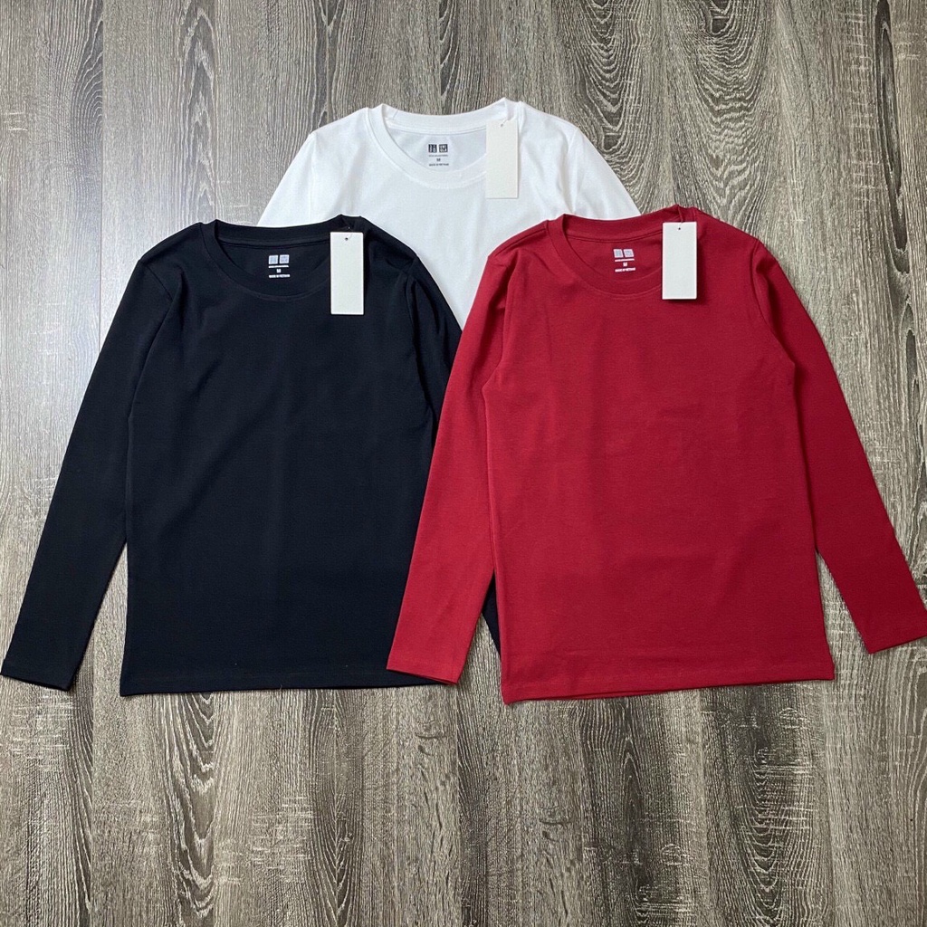 Áo thun dài tay cổ tròn CHIANG, chất liệu borip cotton
