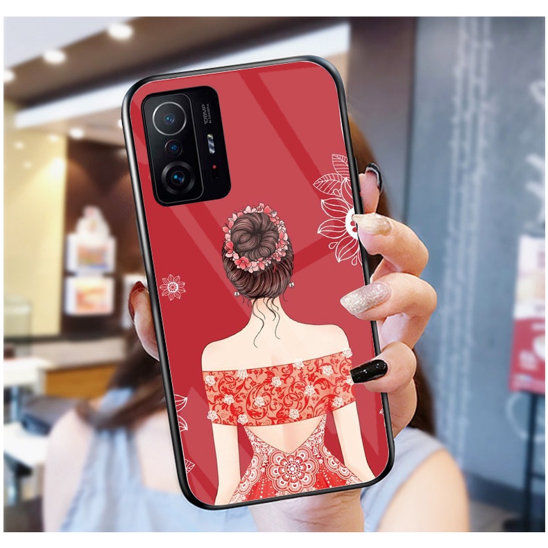 Ốp Lưng XIAOMI 11T 5G, 11T PRO 5G mặt kính cường lực cao cấp