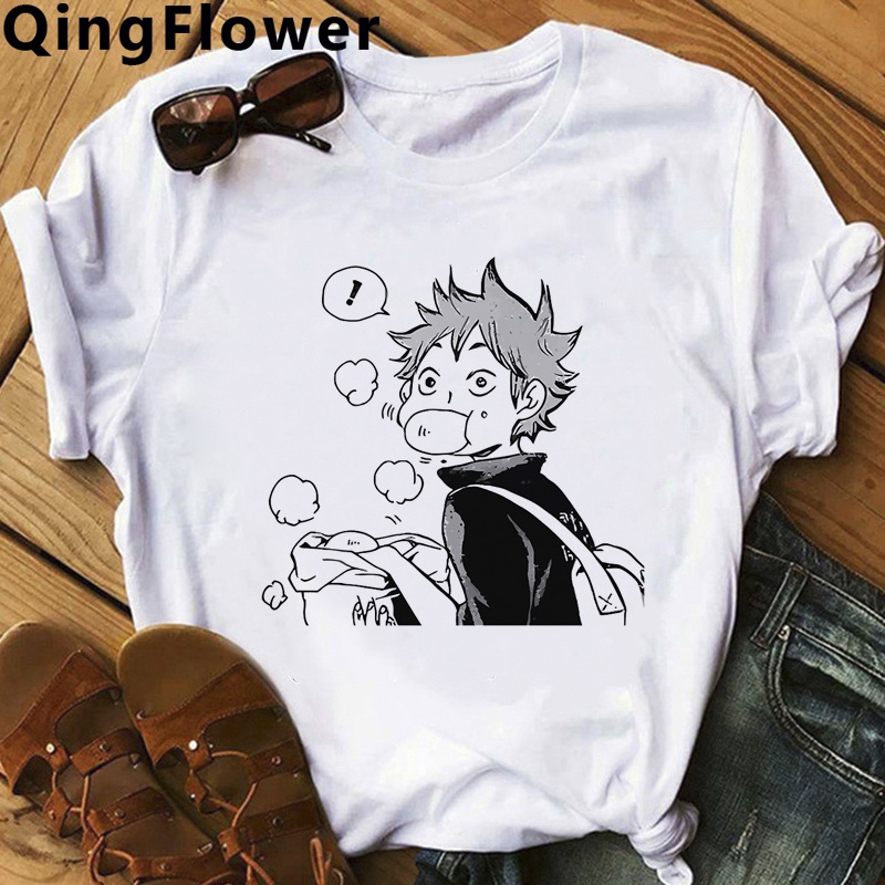 Áo nam Tay Ngắn In Hình Nhân Vật Hoạt Hình Haikyuu Cá Tính