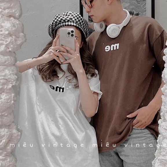 Áo phông nam nữ dáng rộng tay lỡ túi rip xịn sò in chữ ngực đơn giản vanmiushop