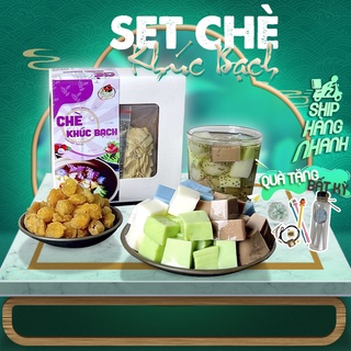 Set chè khúc bạch tự pha BẾP TINH GỌN nguyên liệu làm chè khúc bạch cao cấp nấu 20 - 25 chén full topping
