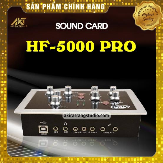 Thiết Bị Sound Card Thu Âm Amply HF 5000 Pro Hát Karaoke Livestream