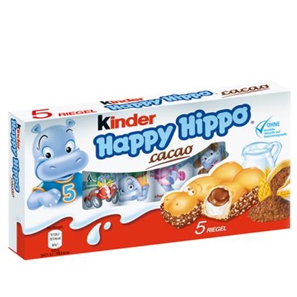 Bánh socola Kinder Happy Hippo Cacao hộp 103g