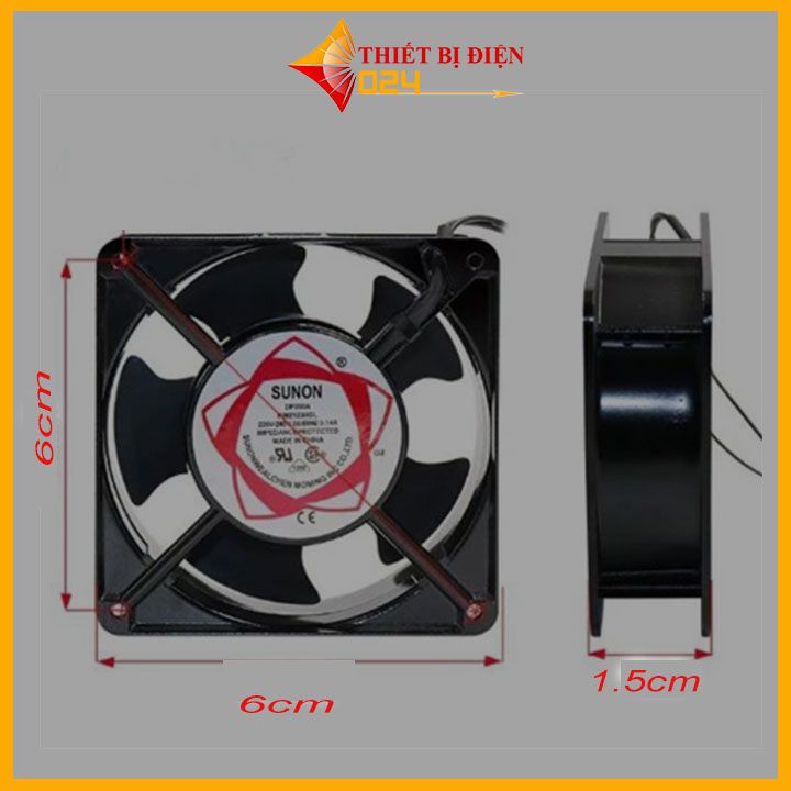 Quạt Tản Nhiệt Sunon 6x6x1.5Cm 5V 0.9W