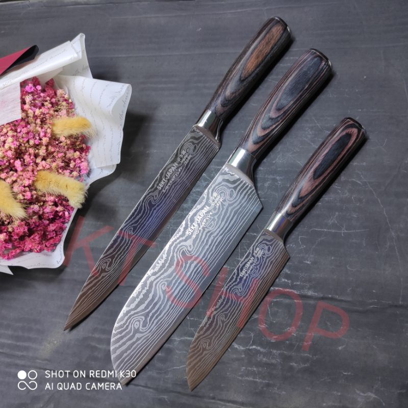 BỘ DAO 4 MÓN VÂN HOA- SEKI JAPAN