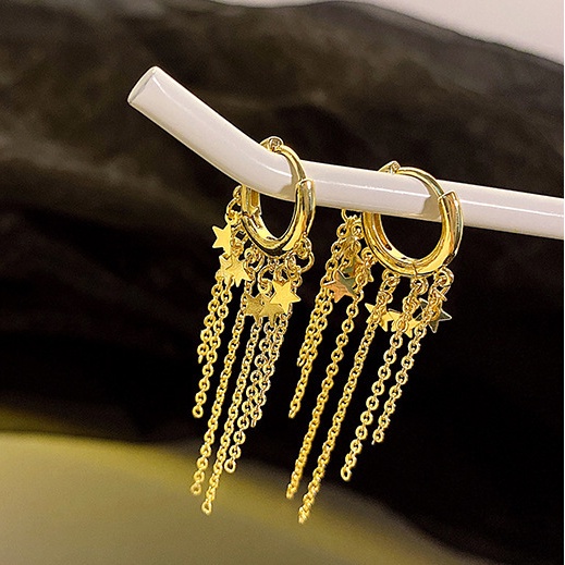 Bông Tai Ngôi Sao Tua Rua Thời Trang Hàn Quốc Cho Nữ