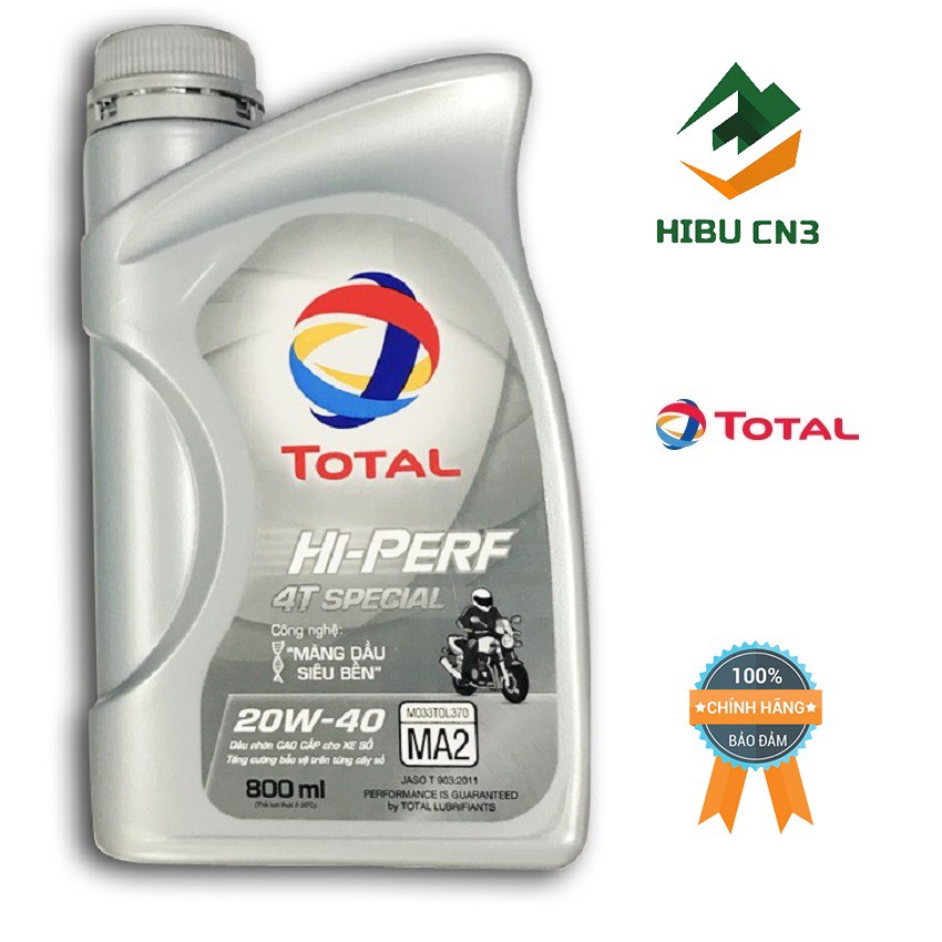 Dầu nhớt Total HI-PERF 4T SPECIAL 20W40 800ml