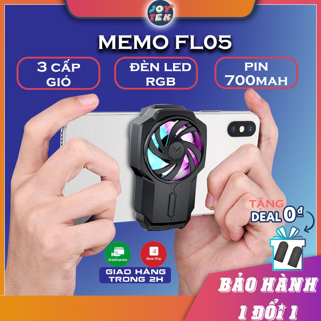 [NEW 2021] MEMO FL05 QUẠT TẢN NHIỆT CHO ĐIỆN THOẠI 3 CẤP GIÓ CHƠI PUBG LIÊN QUÂN COD | BigBuy360 - bigbuy360.vn