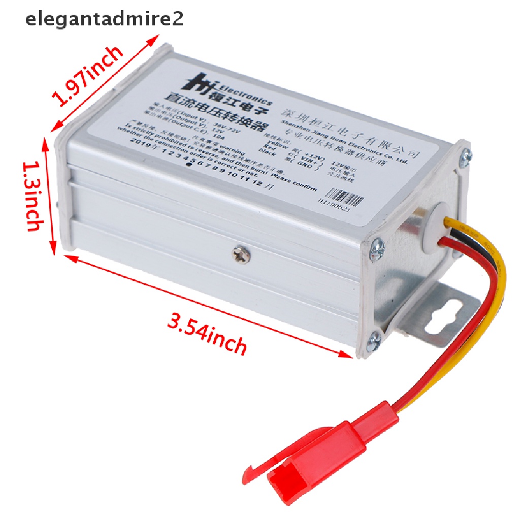 Bộ Chuyển Đổi Nguồn Điện DC 36V-72V Sang 12V-10A 120W Cho Ắc Quy Xe Hơi