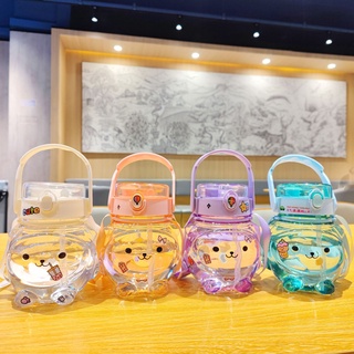 Bình nước trong suốt hình gấu trúc 1L kèm sticker dễ thương