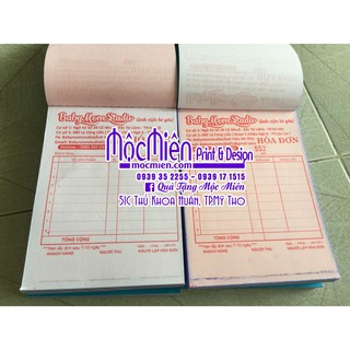 40 quyển hóa đơn tự scan 2 liên A6 10x15