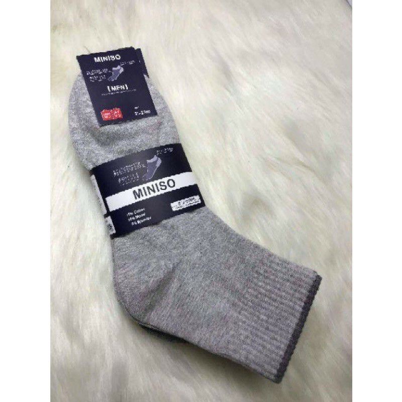 Tất miniso cổ trung dày dặn ấm áp cho nam