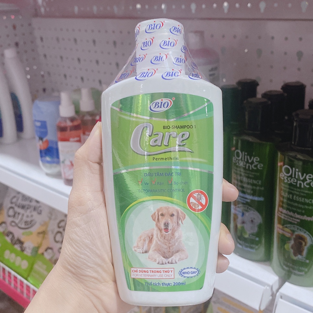 BIO DERMA BIO CARE BIO LOVLY Sữa tắm ghẻ và nấm da, diệt ve rận cho chó mèo 200ML