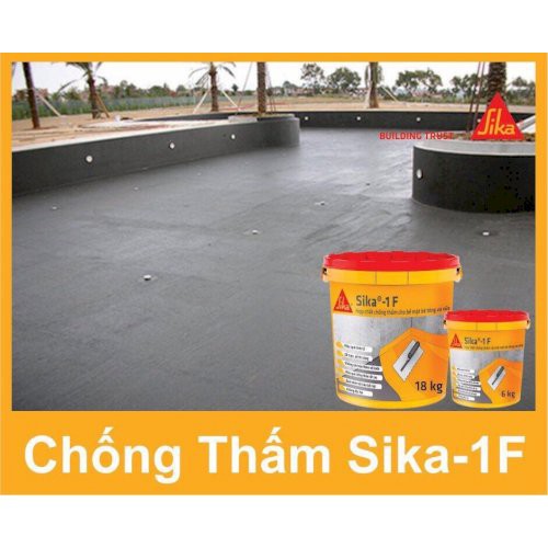 Sika 1F 6kg,18kg Chống thấm trộn xi măng, chống thấm ngoài trời.