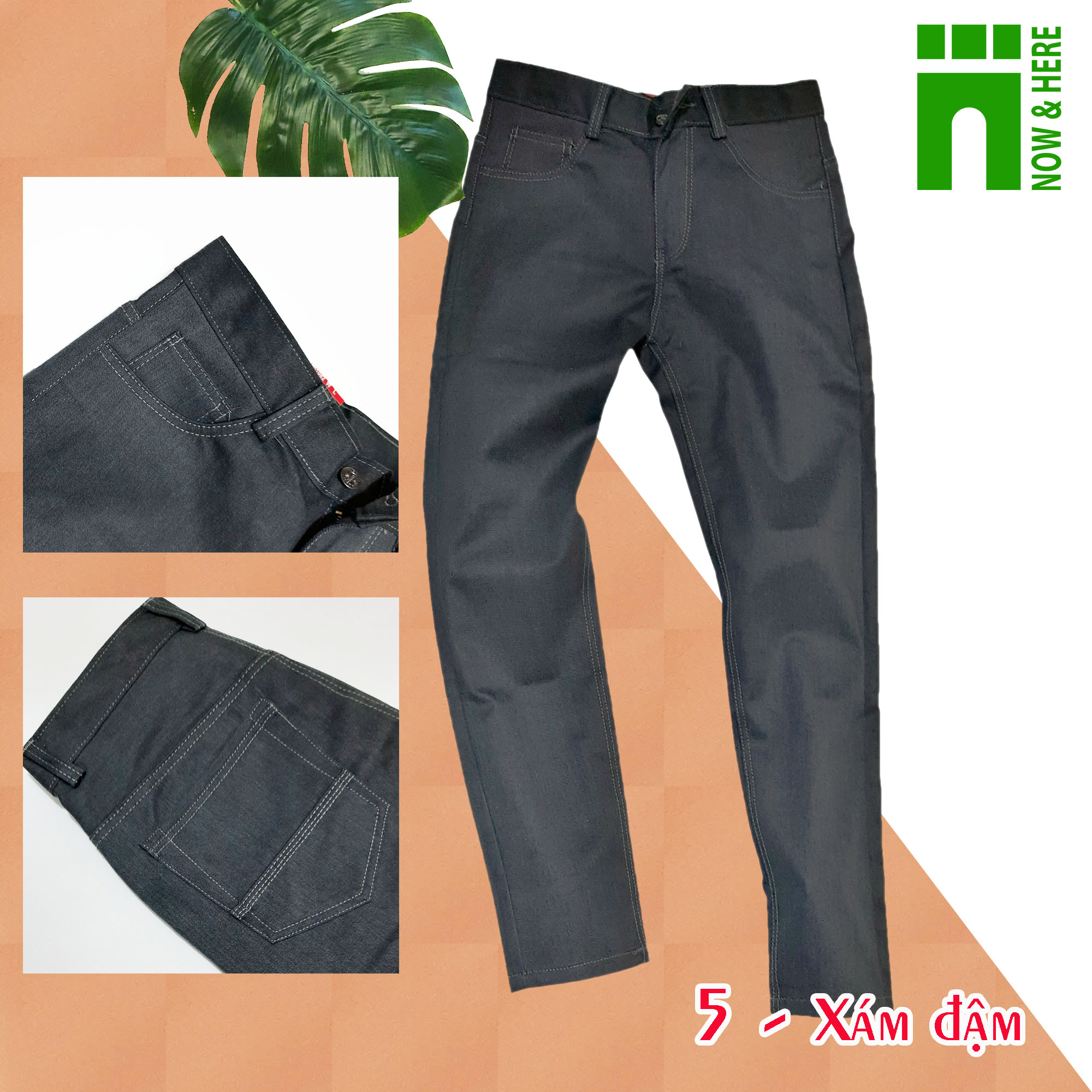 Quần kaki nam, form trẻ trung như kiểu jean, size đến 80kg, chất dày dặn - NH Shop