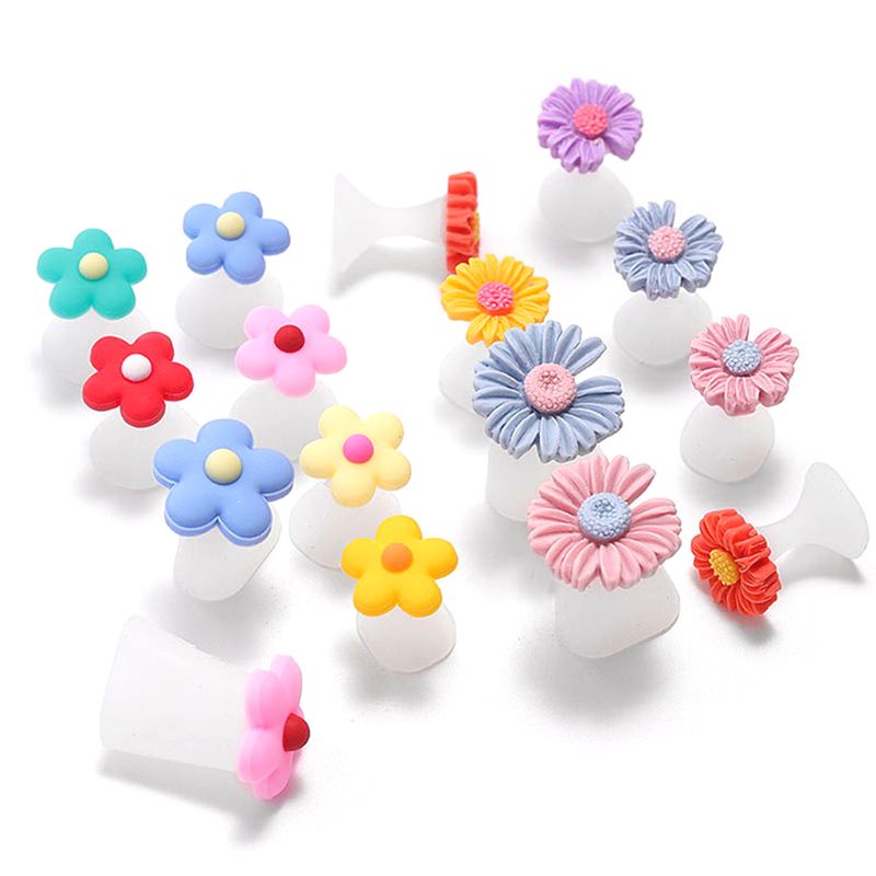 Set 8 Dụng Cụ Tách Ngón Chân Bằng Silicone Họa Tiết Hoa / Động Vật Dành Cho Salon Làm Móng