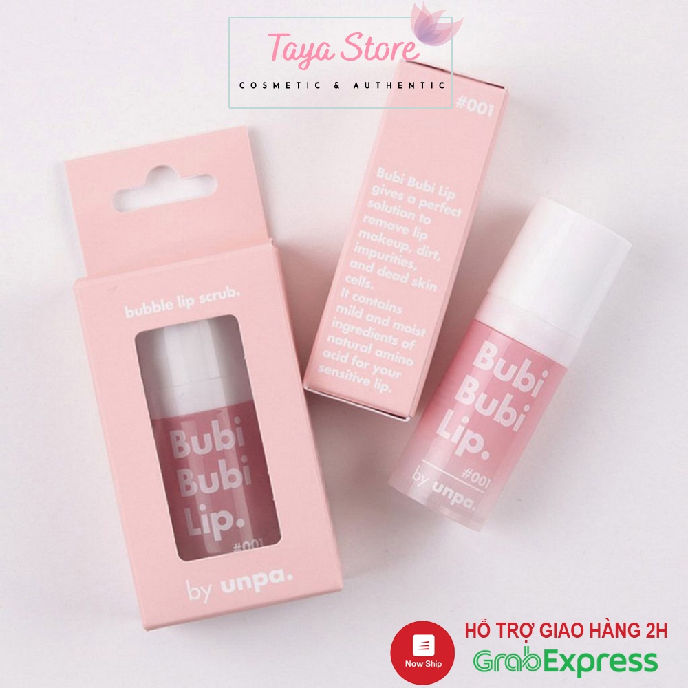 Tẩy da chết môi Bubi Bubi Lip Unpa Cosmetics Hàn Quốc 12ml Tẩy tế bào chết môi sủi bọt