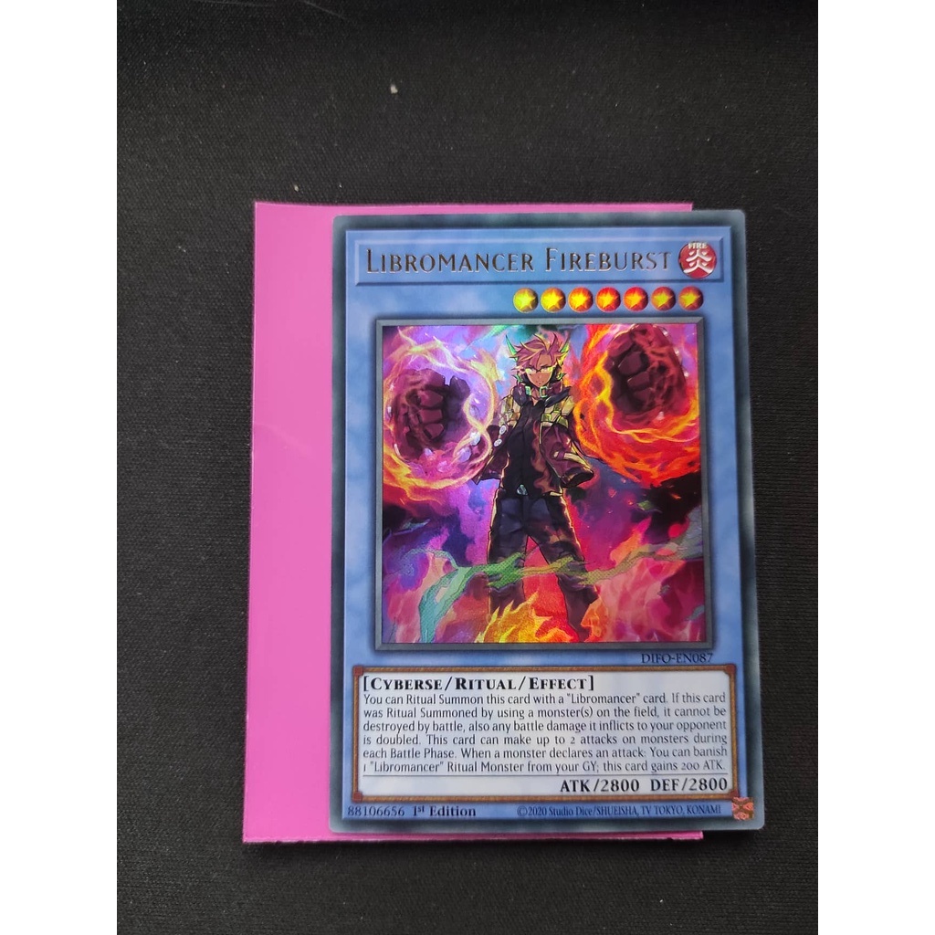 (YGO-TCG)1 lá thẻ bài Libromancer Fireburst - DIFO-EN087 - Ultra Rare