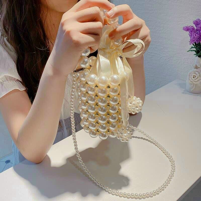 Túi nữ Đính full ngọc siêu độc lạ Hàng Quảng châu cao cấp , đựng vừa điện thoại và các đồ makeup