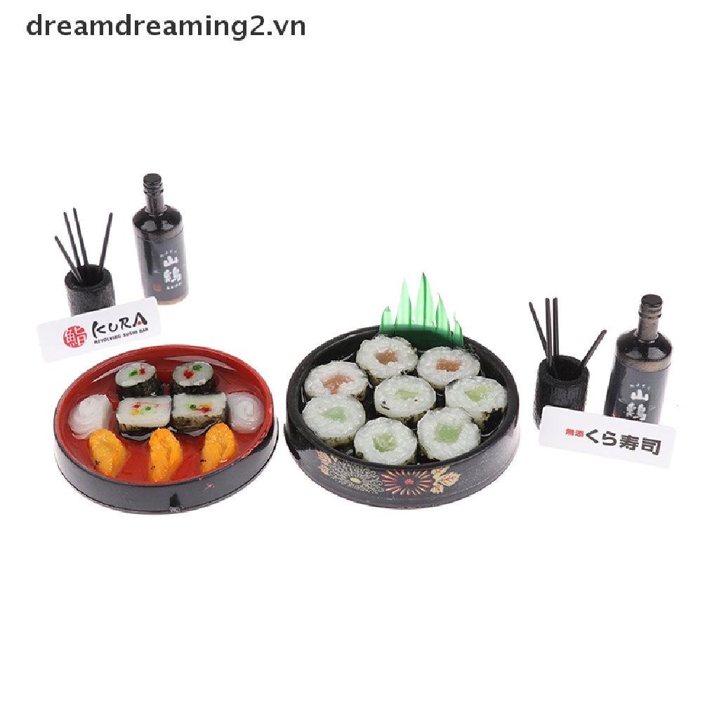 Mô Hình Hộp Cơm sushi Mini Phong Cách Nhật Bản Cho Nhà Búp Bê