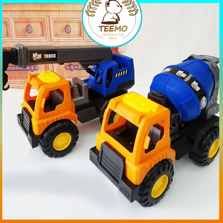Xe đồ chơi cho bé trai 2 tuổi xe tải công trình cỡ lớn TEEMO XE-06