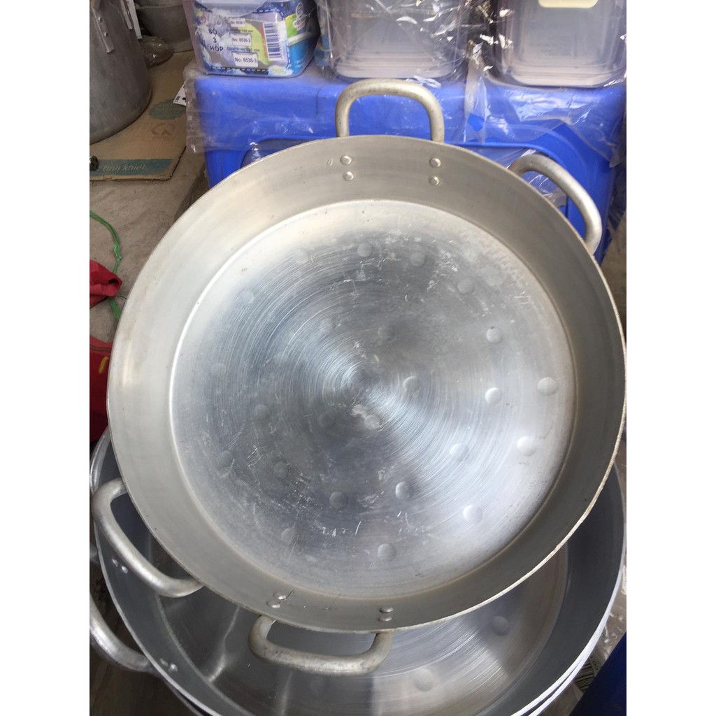 Bán sỉ lẻ Chảo nhôm đáy bằng hai quai đường kính 31-40cm chuyên dùng gia đình