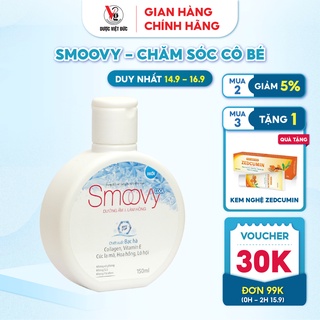 Combo 3 dung dịch vệ sinh phụ nữ thế hệ mới Smoovy Cool dưỡng ẩm làm mát và làm hồng vùng kín (150ml/chai)