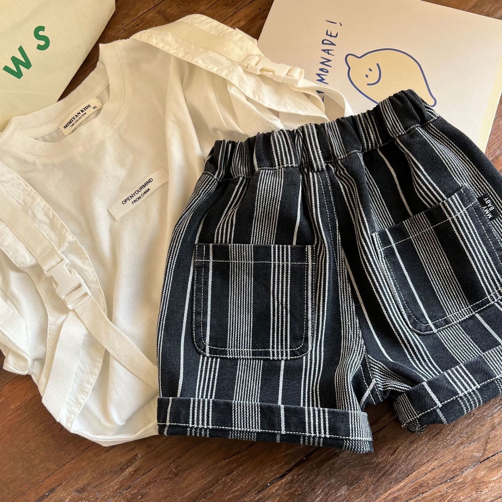 Hàng Mới Về Mới Quần Short Denim Cotton Dáng Rộng Thoải Mái Thời Trang Mùa Hè Cho Bé Trai Và Gái