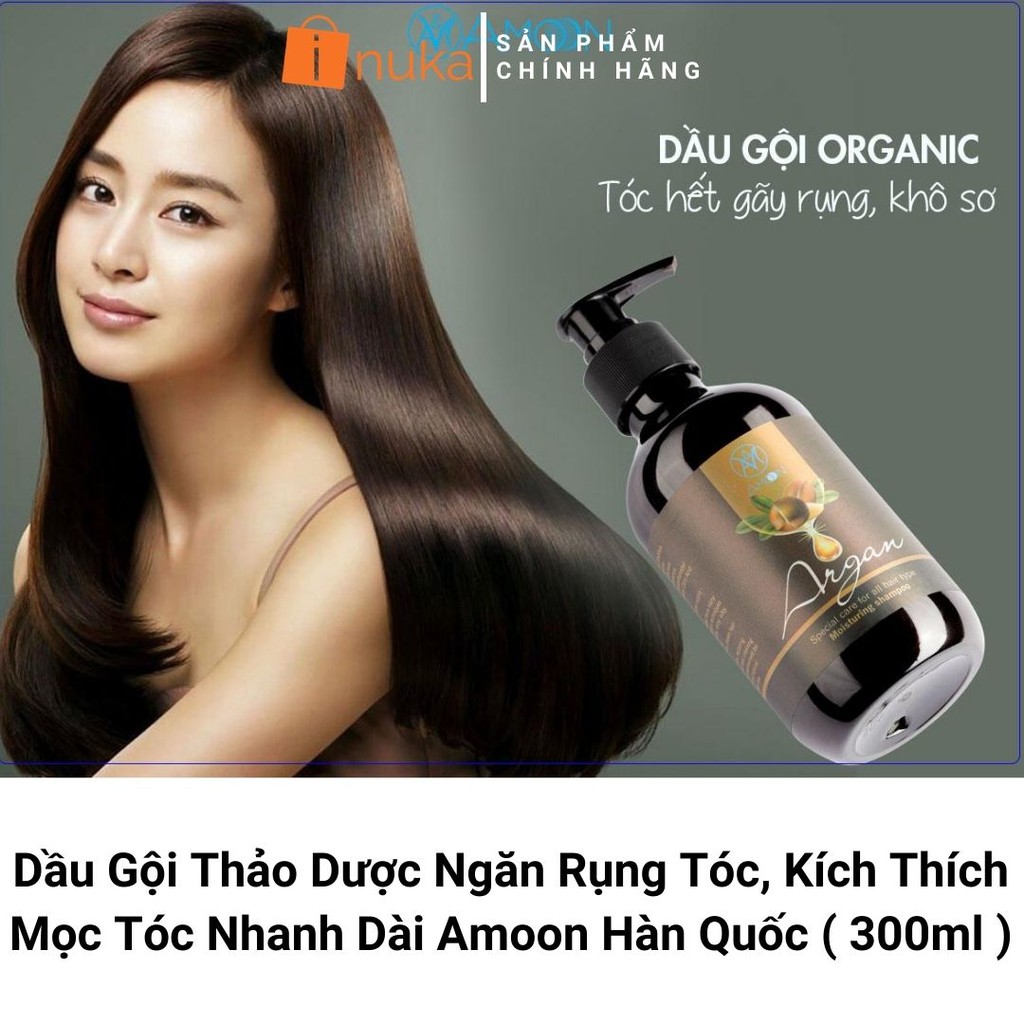 Dầu Gội Thảo Dược Ngăn Rụng Tóc, Kích Thích Mọc Tóc Nhanh Dài Amoon Hàn Quốc ( 300ml )