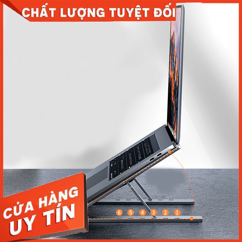 Giá đỡ laptop,macbook,ipad, kệ đỡ máy tính nhôm cao cấp tản nhiệt, tiện lời sử dụng