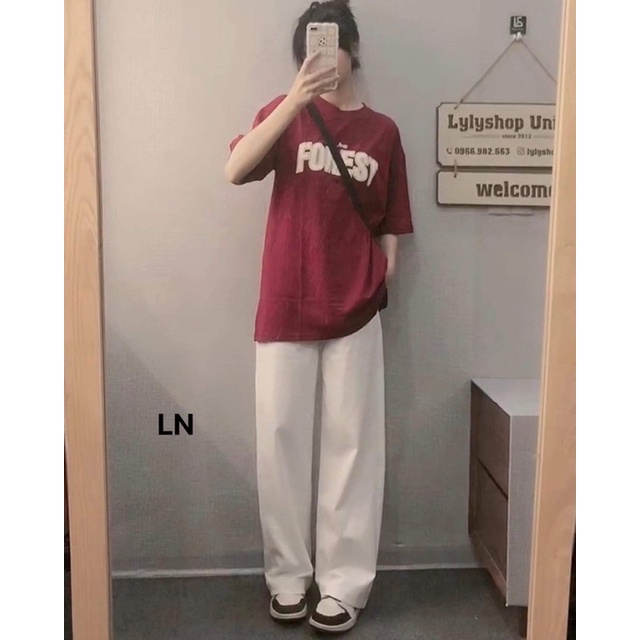 Sét áo Forest đỏ + quần kaki trắng TH6