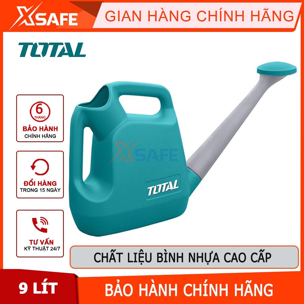 Bình tưới cây 9 lít TOTAL THSPP0905 bình nhựa chắc chắn, trọng lượng 0.7kg dùng tưới cây cảnh, làm vườn - chính hãng